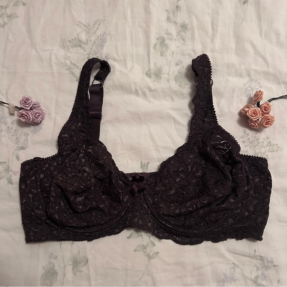 Elegant Lace Bralette - Brown